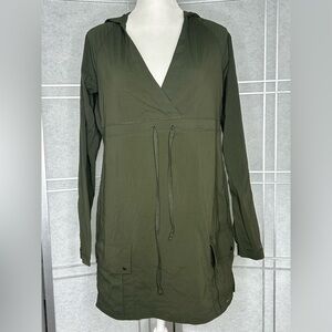 Columbia Pullover Hoodie Cargo Jacket Tunic Minimalist Lightweight UPF 50 Sz M